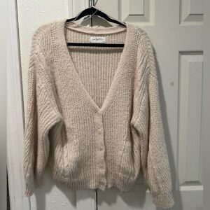 CJLA Honey Cozy V-Neck Cream Sweater